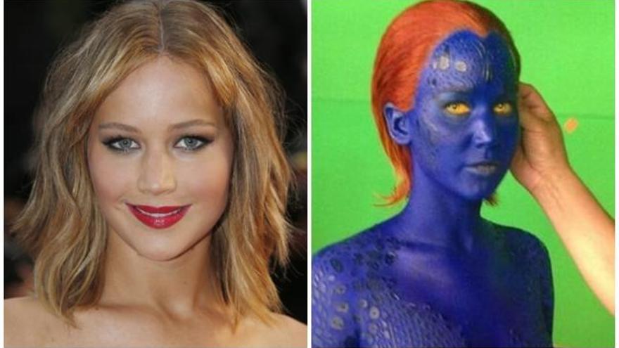 Jennifer Lawrence convertida en Mística.