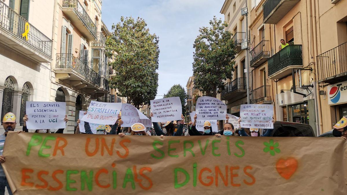 Treballadors del Consell Comarcal de l&#039;Alt Empordà es mobilitzen al carrer