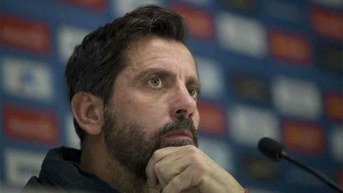 La rueda de prensa de Quique Sánchez Flores antes de recibir al FCB