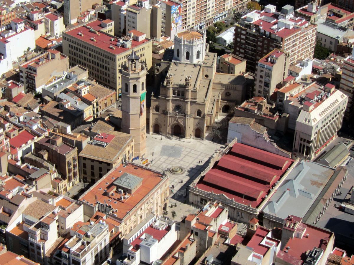 Imagen área de la ciudad de Castelló.