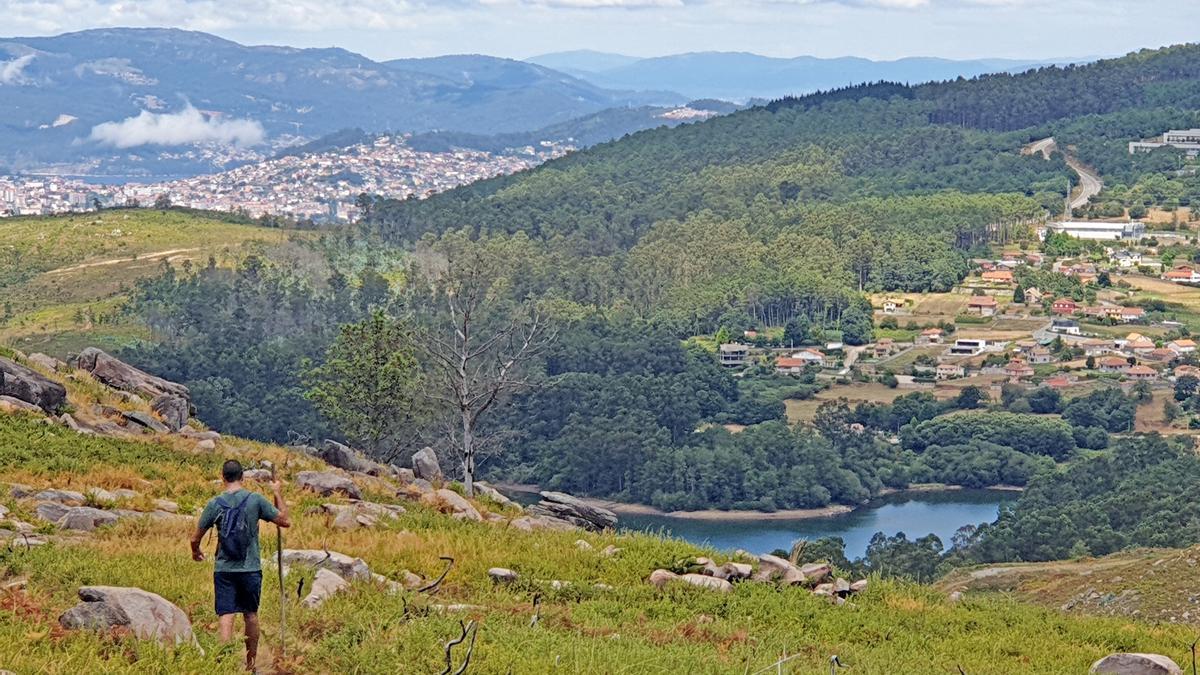 Una de las rutas en el monte Galiñeiro.