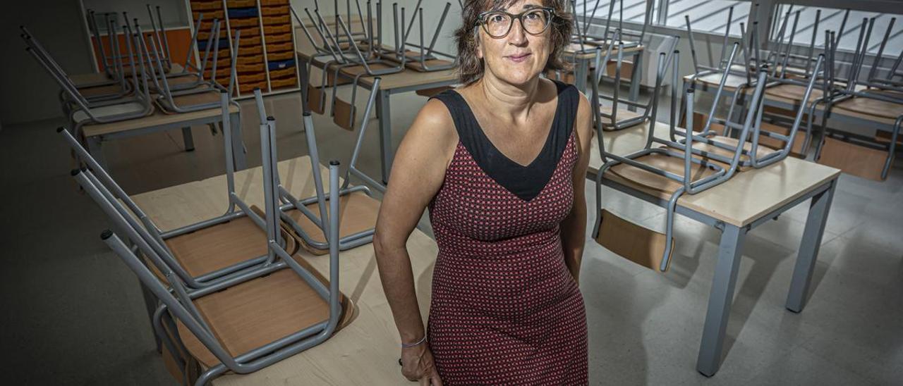 La profesora Marta Caño, este lunes en el instituto que dirige, en Barcelona.