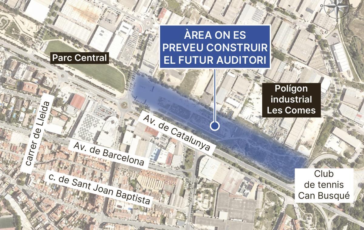 La ubicació del futur auditori