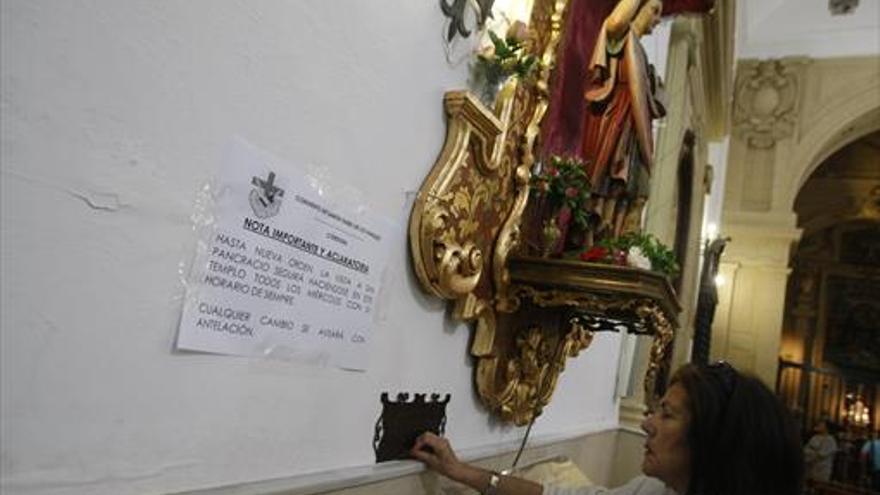 El culto a San Pancracio seguirá  a la espera del cierre del convento