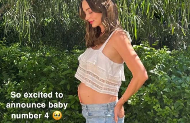 Miranda Kerr embarazada de su cuarto hijo