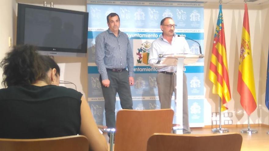 Un momento de la rueda de Prensa con Rafael Almagro y Miguel Fernández