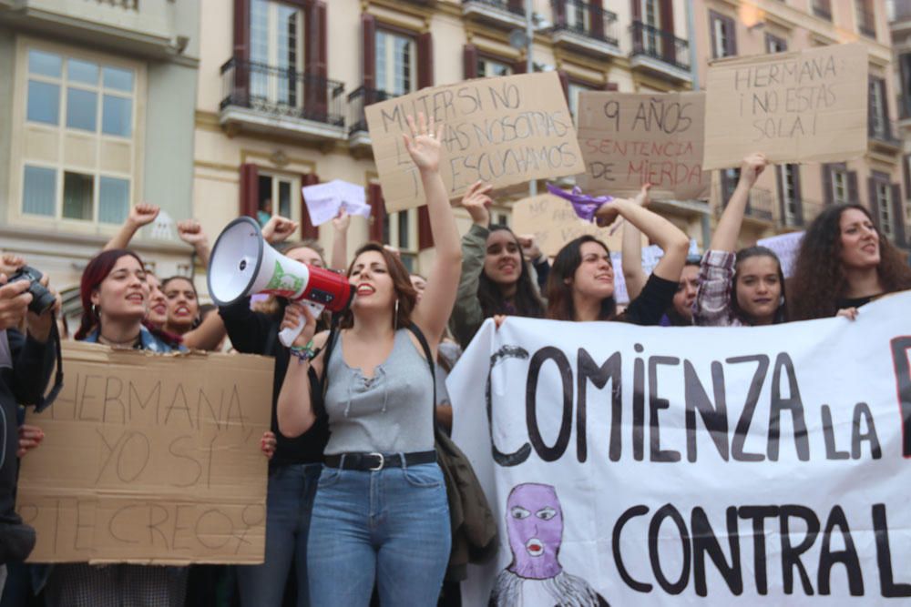 Manifestación en Málaga contra la sentencia de la Manada