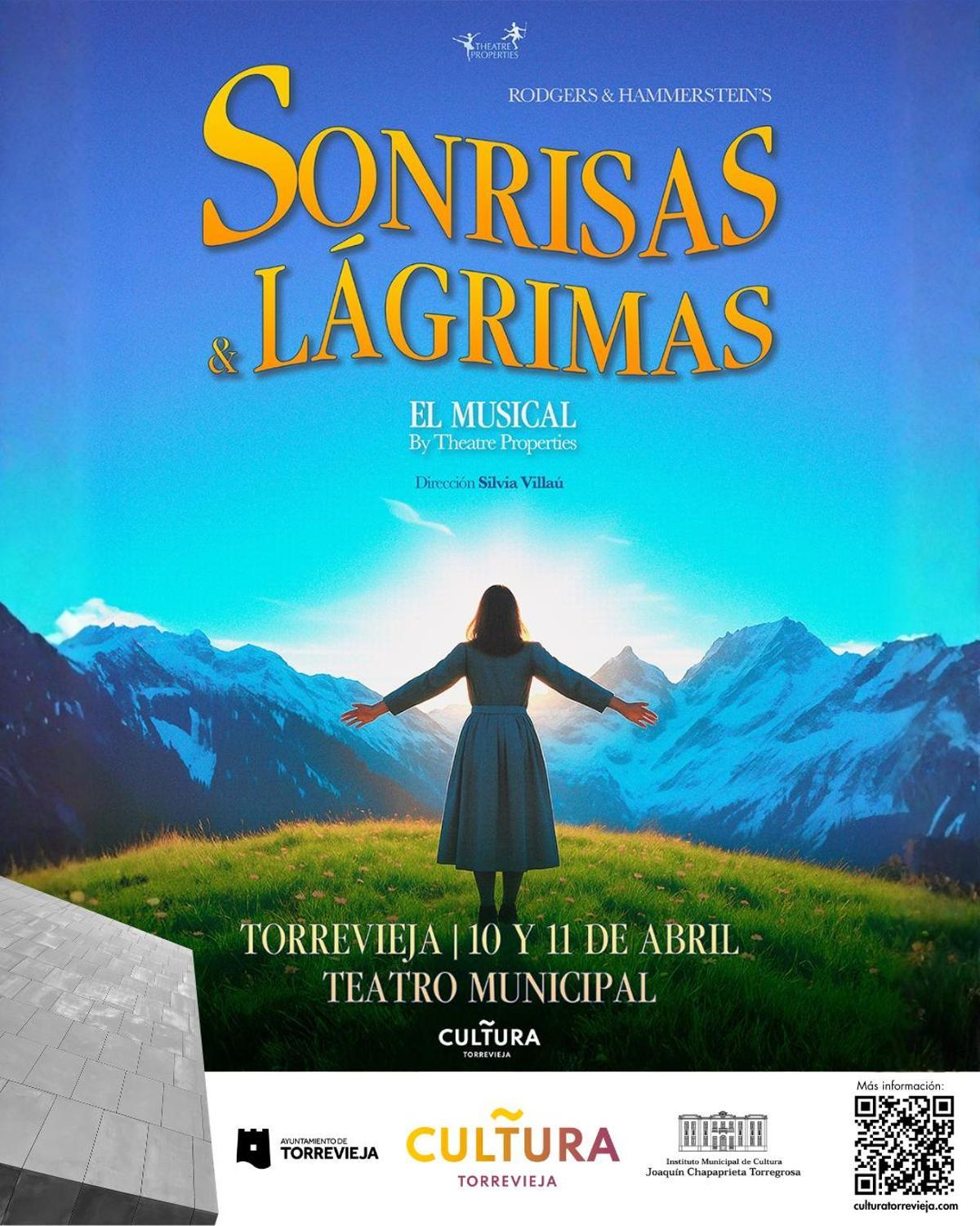 Cartel anunciador del espectáculo musical Sonrisa y Lágrimas
