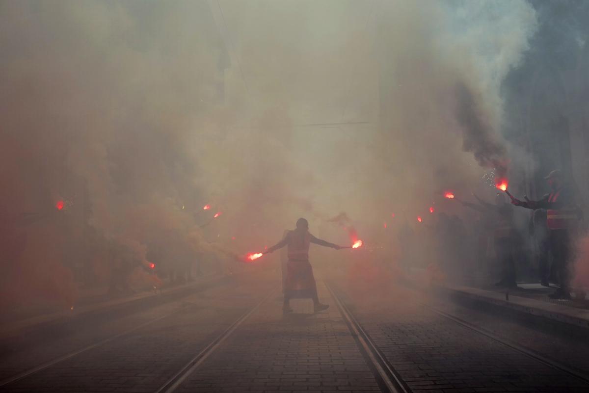 Jornada de huelgas y manifestaciones en Francia