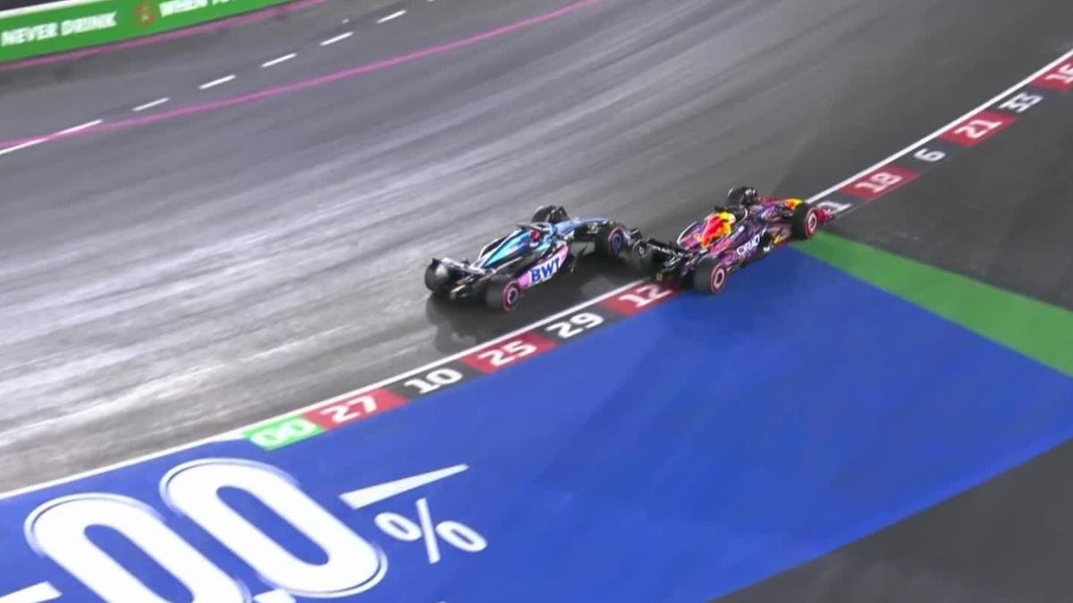 El incidente entre Ocon y Verstappen en la Q1 de Las Vegas