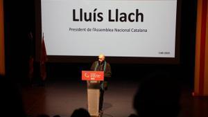 El presidente de la ANC, Lluís Llach, en un encuentro de la entidad en Cardedeu