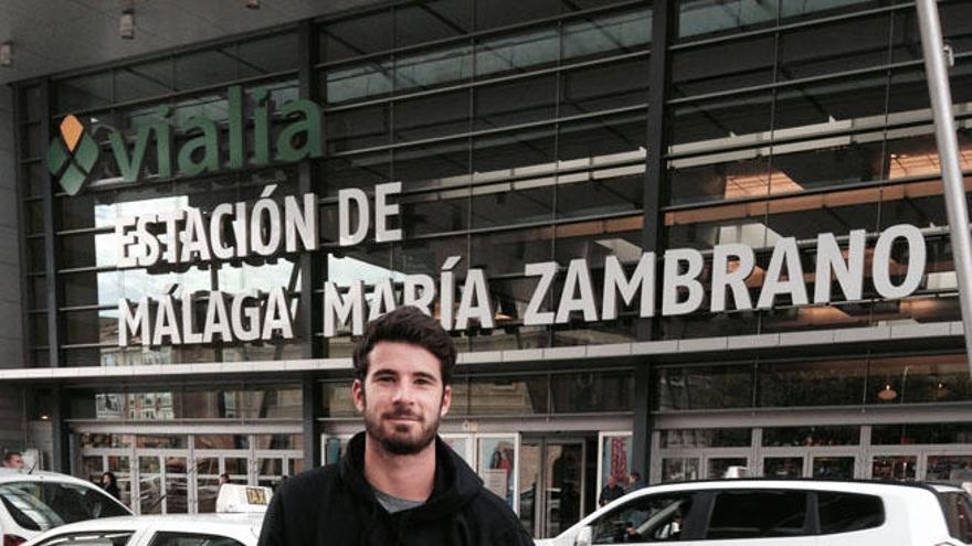 Pastor, ayer a su llegada a Málaga.