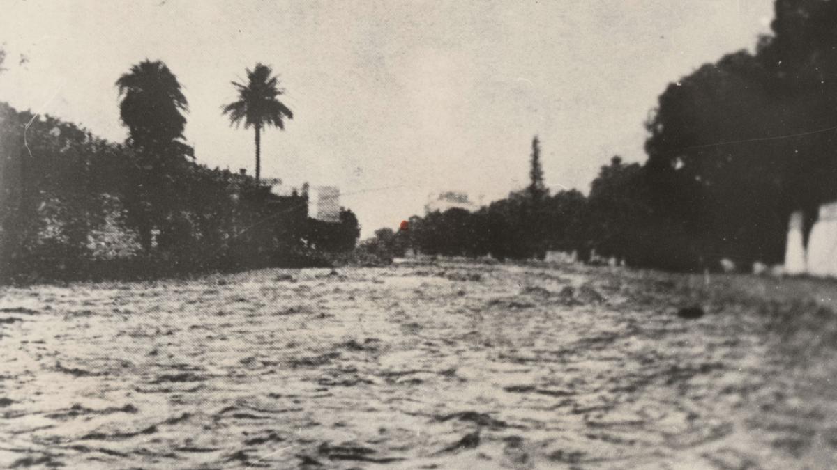El Guiniguada corriendo en una fotografía de 1927.