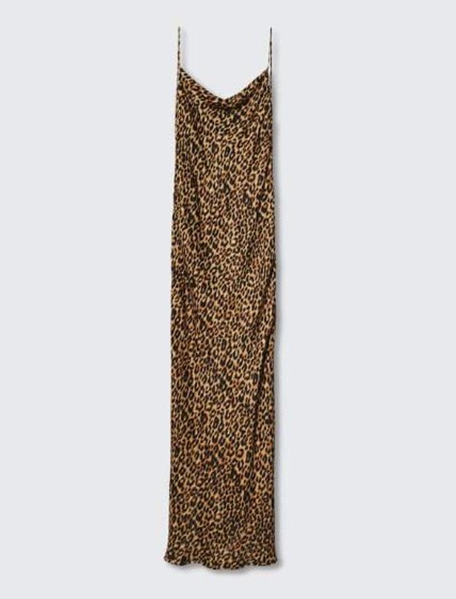 Vestido de leopardo, de Mango