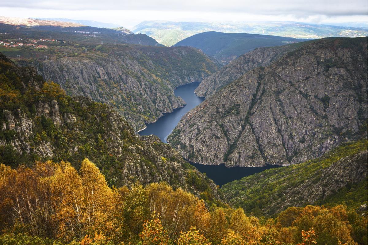 Paisaje del Ribeira Sacra desde las alturas.