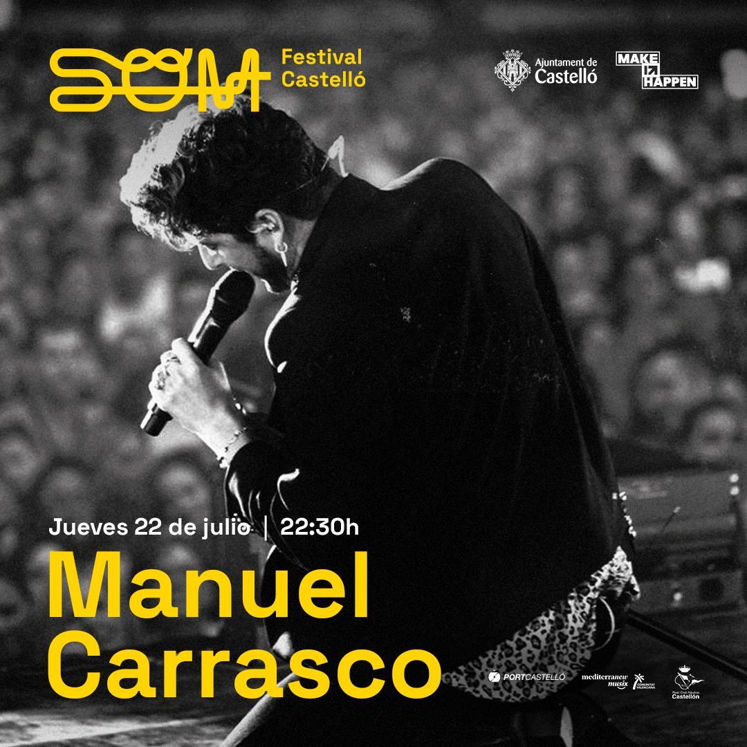 Cartel promocional del concierto de Manuel Carrasco.