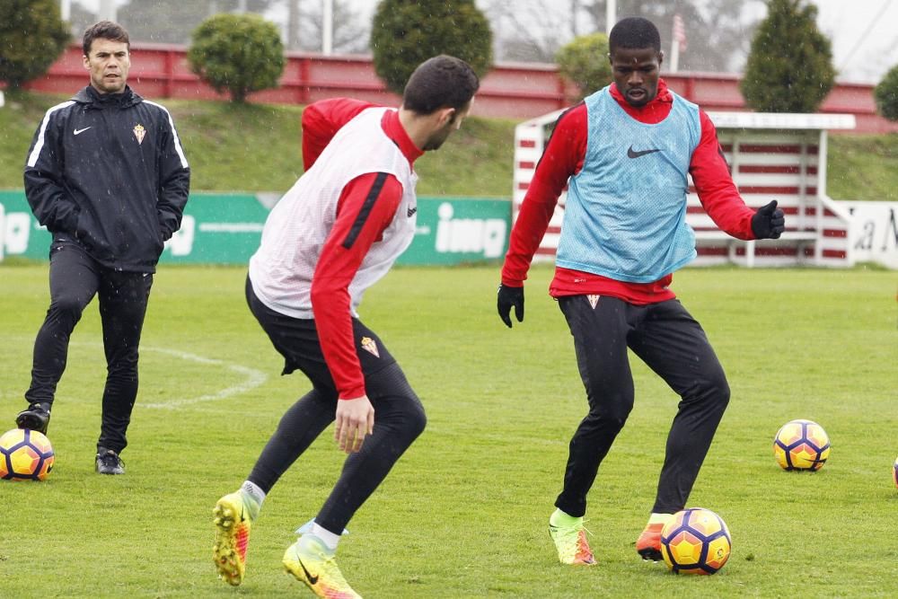 Entrenamiento del Sporting.