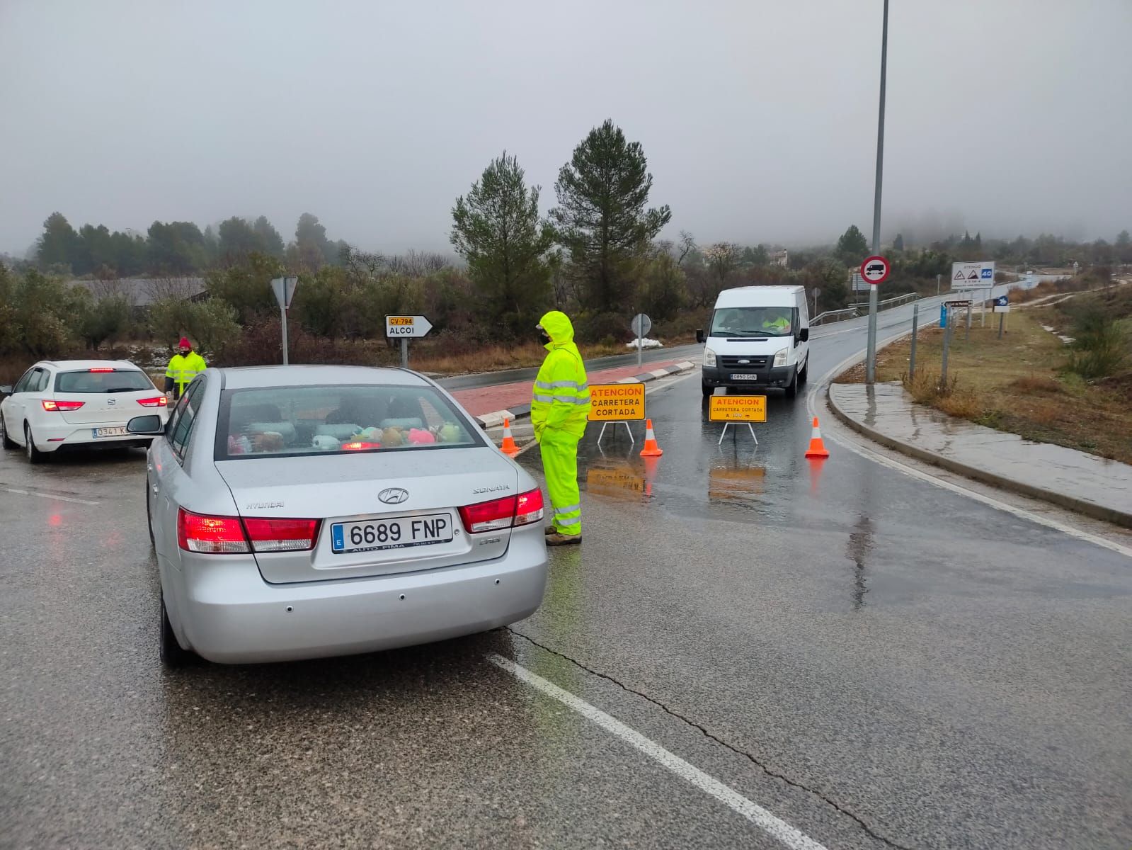 Carreteras cortadas por la nieve en la Comunitat Valenciana