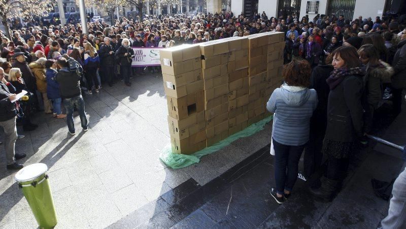 Manifestación contra la violencia machista en Zaragoza