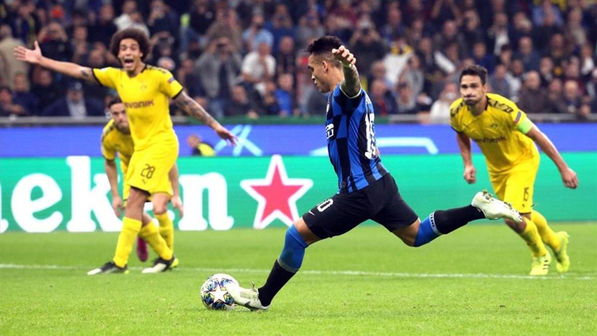 Lautaro, en el partido disputado el pasado 23 de octubre en el Giuseppe Meazza