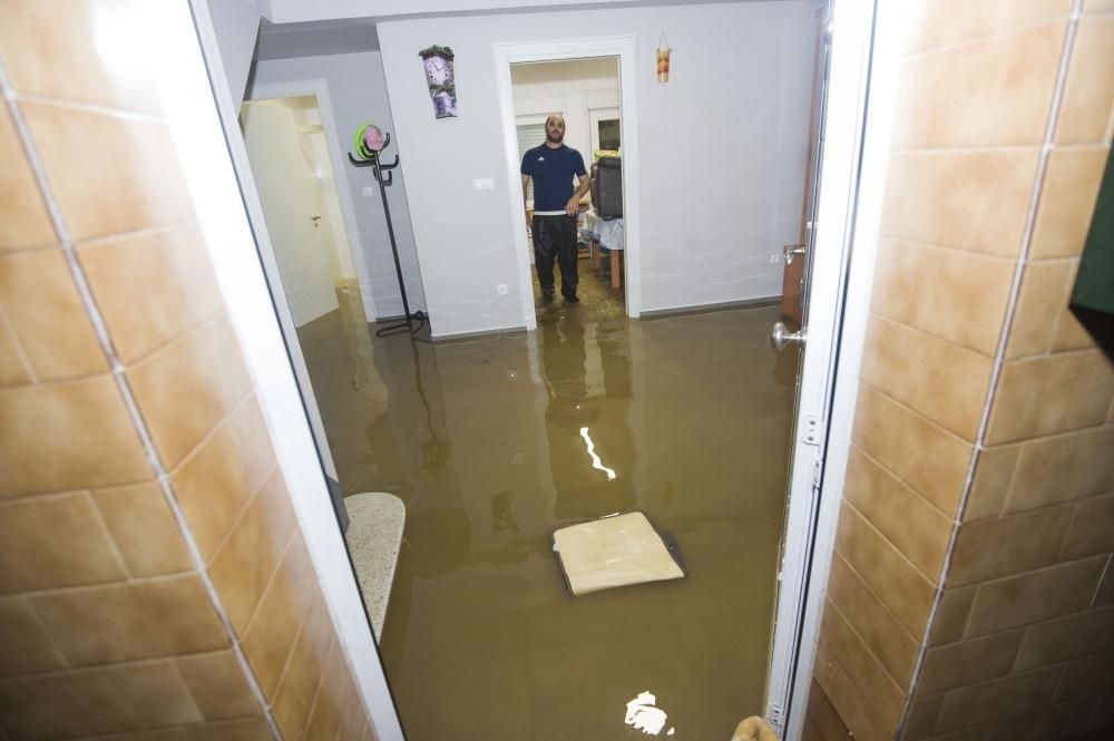 La borrasca 'Elsa' causa inundaciones en Sada