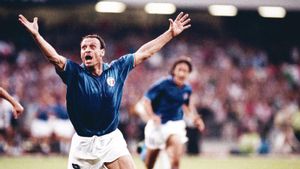 Schilacci, durante un partido con la seleción italiana.