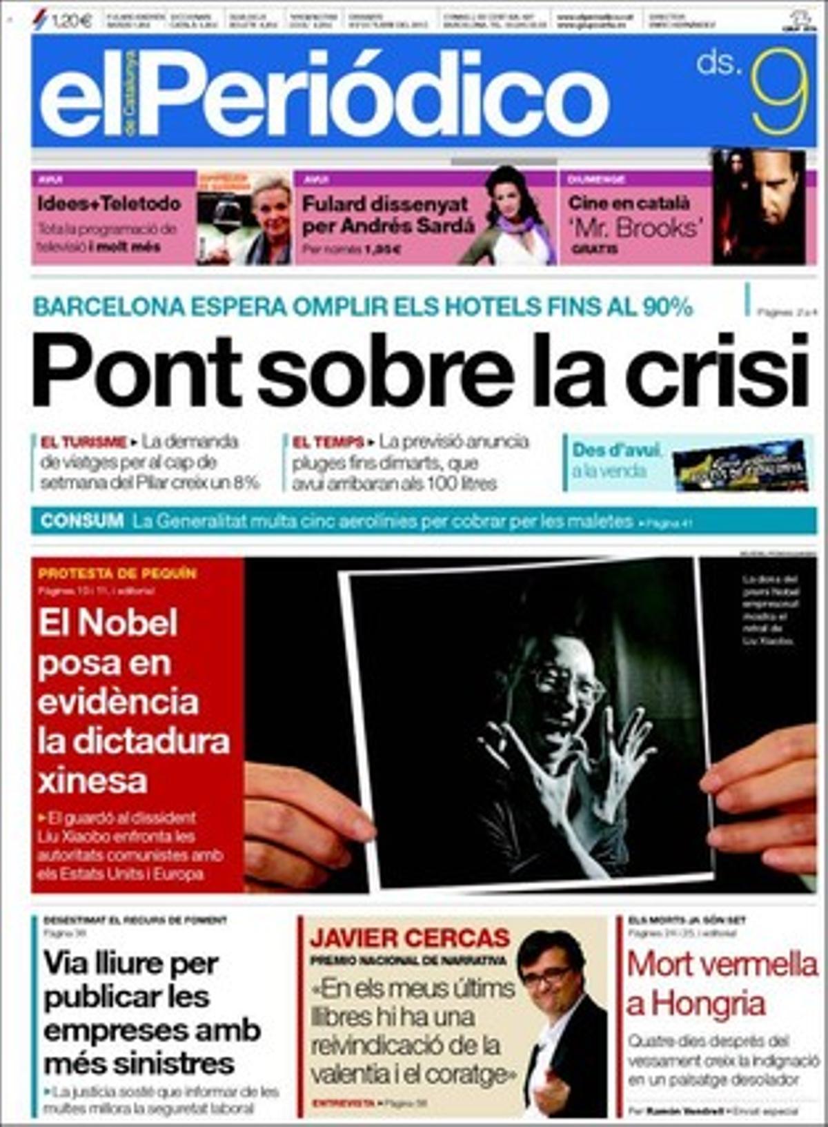 EL PERIÓDICO, 09-10-2010.