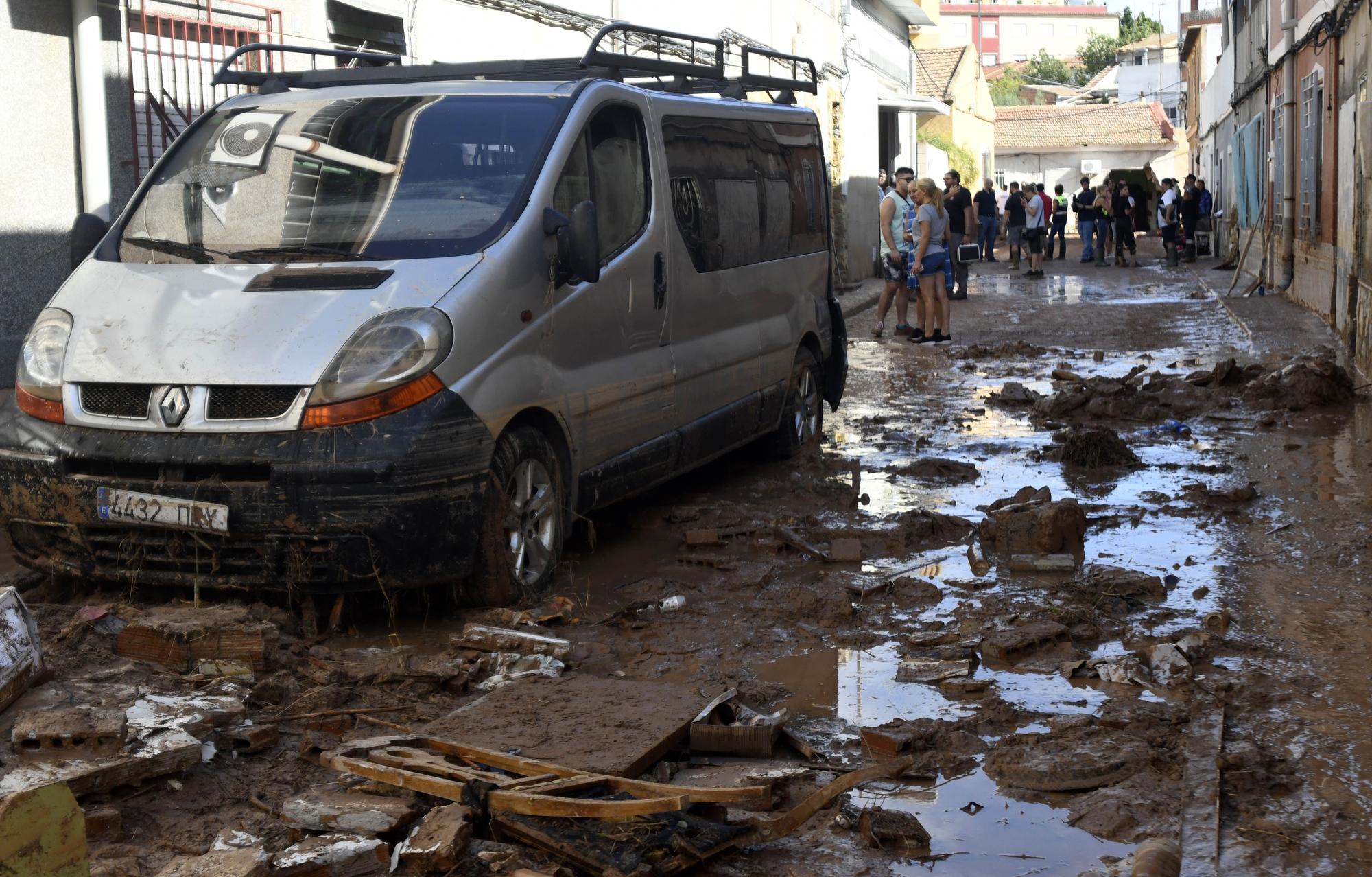 Los estragos del temporal en Javalí Viejo, en imágenes