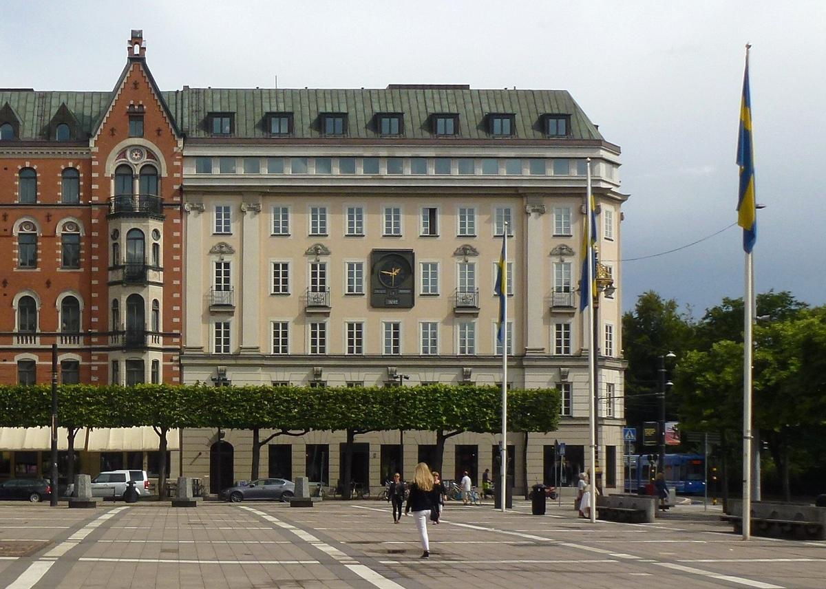 En este edificio de Estocolmo, en 1973, estaba la sucursal del Kreditbanken.