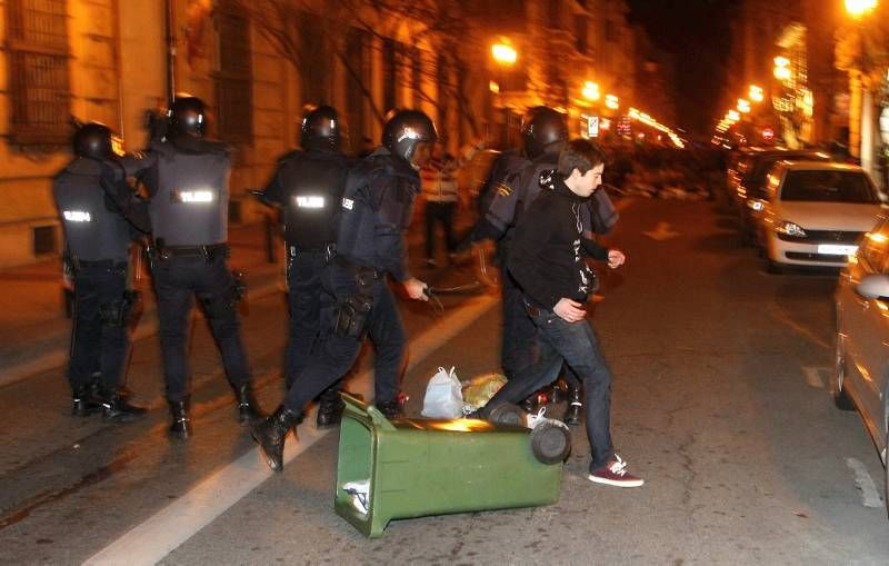 Fotogalería de los incidentes en Zaragoza