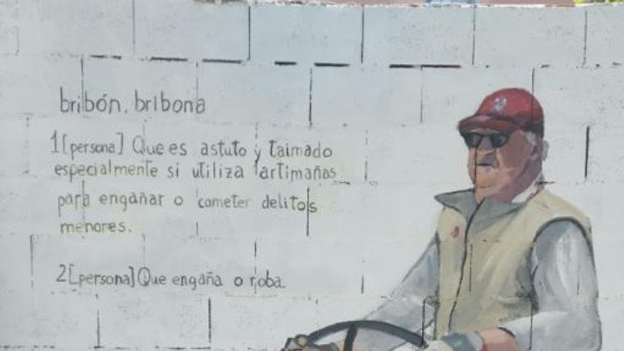 Un nuevo (y ácido) grafiti del rey Juan Carlos adorna las calles de València