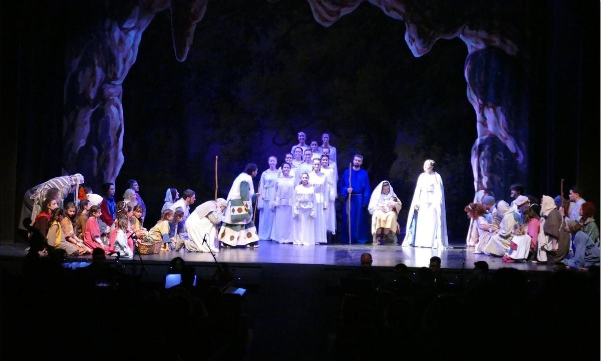 Escena d’El primer Nadal dels pastors, durant una de les representacions de l’any passat.