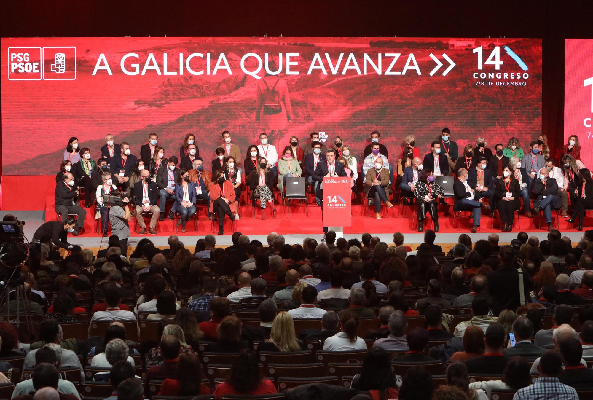 Pedro Sánchez clausura el congreso del PSdeG en Santiago