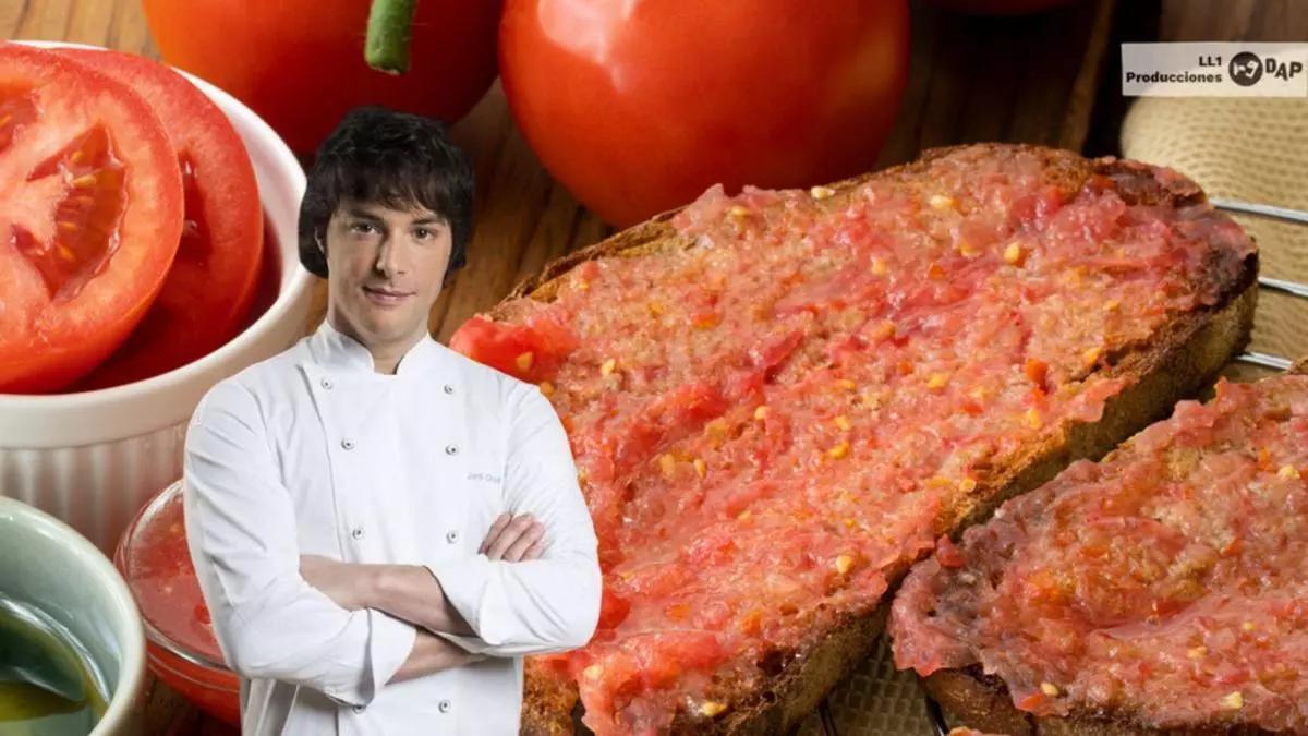 Jordi Cruz explica la receta tradicional del pan con tomate.
