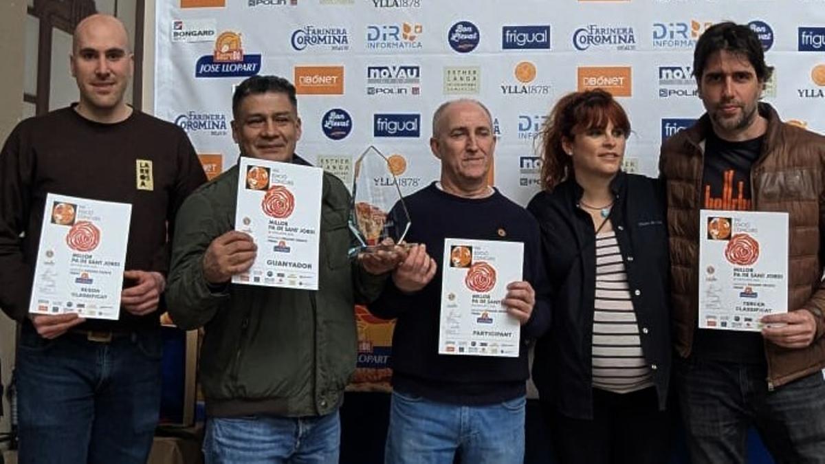 Los primeros clasificados del concurso del Mejor Pan de Sant Jordi 2025.