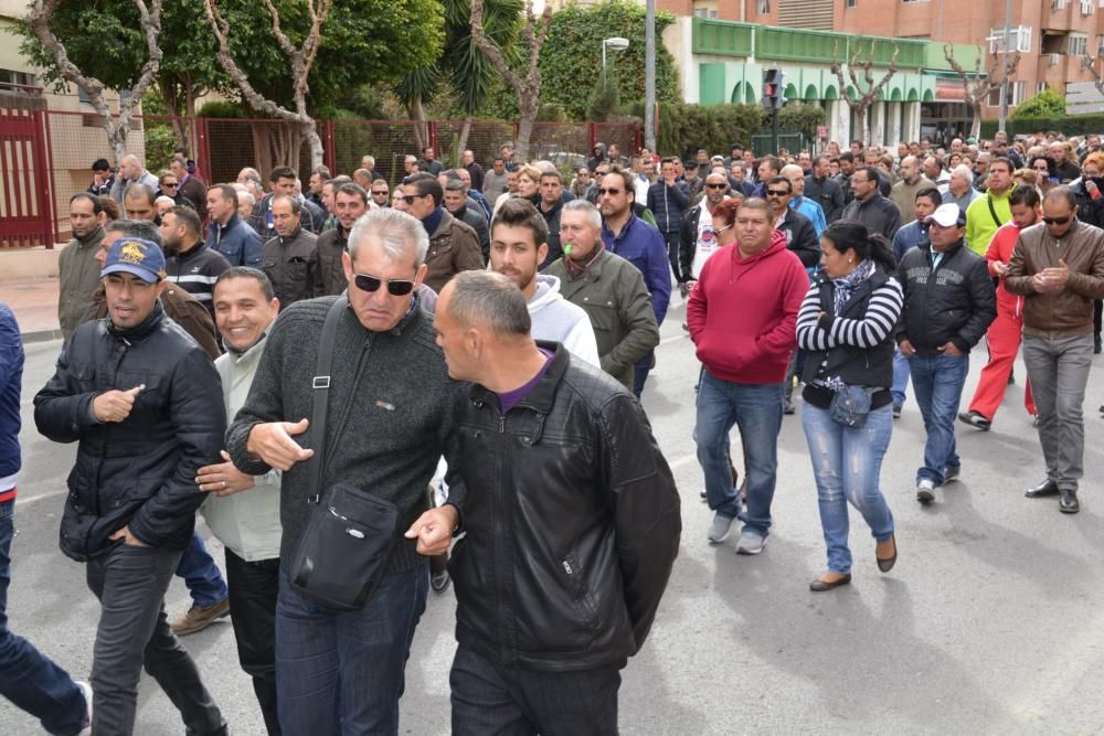 Manifestación en Murcia de los agricultores