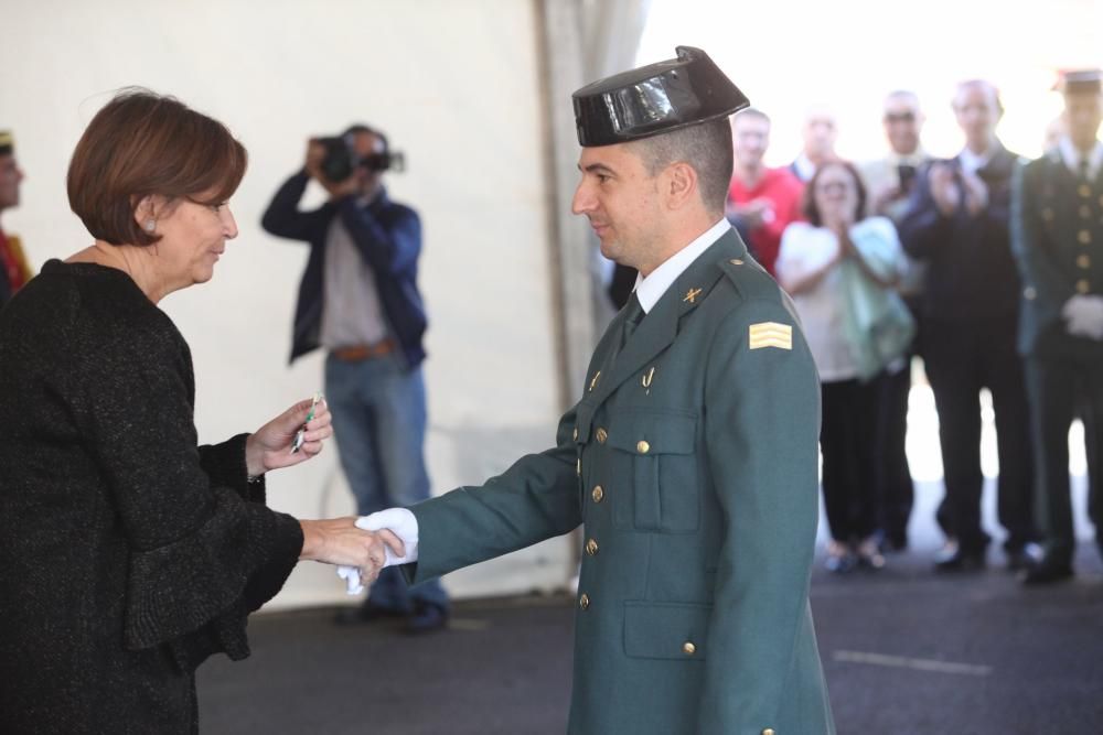 Actos del Día de la Hispanidad en la comandancia de la Guardia Civil de Gijón