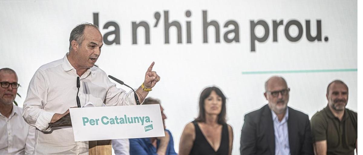 El secretario general de Junts, Jordi Turull, en un acto electoral.