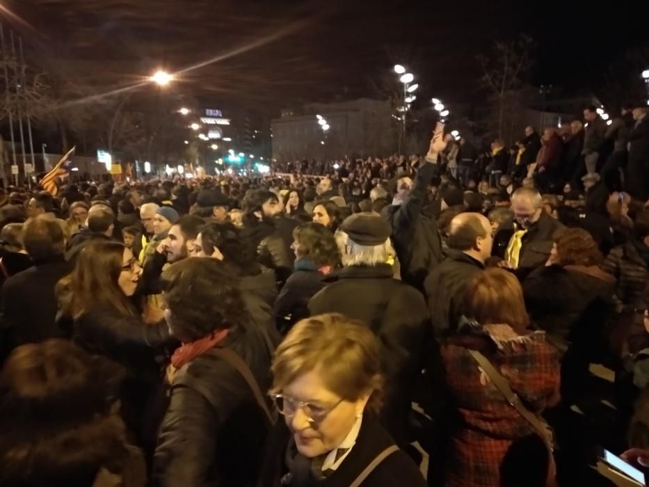 Concetració a Girona després de l'empresonament de líders independentistes