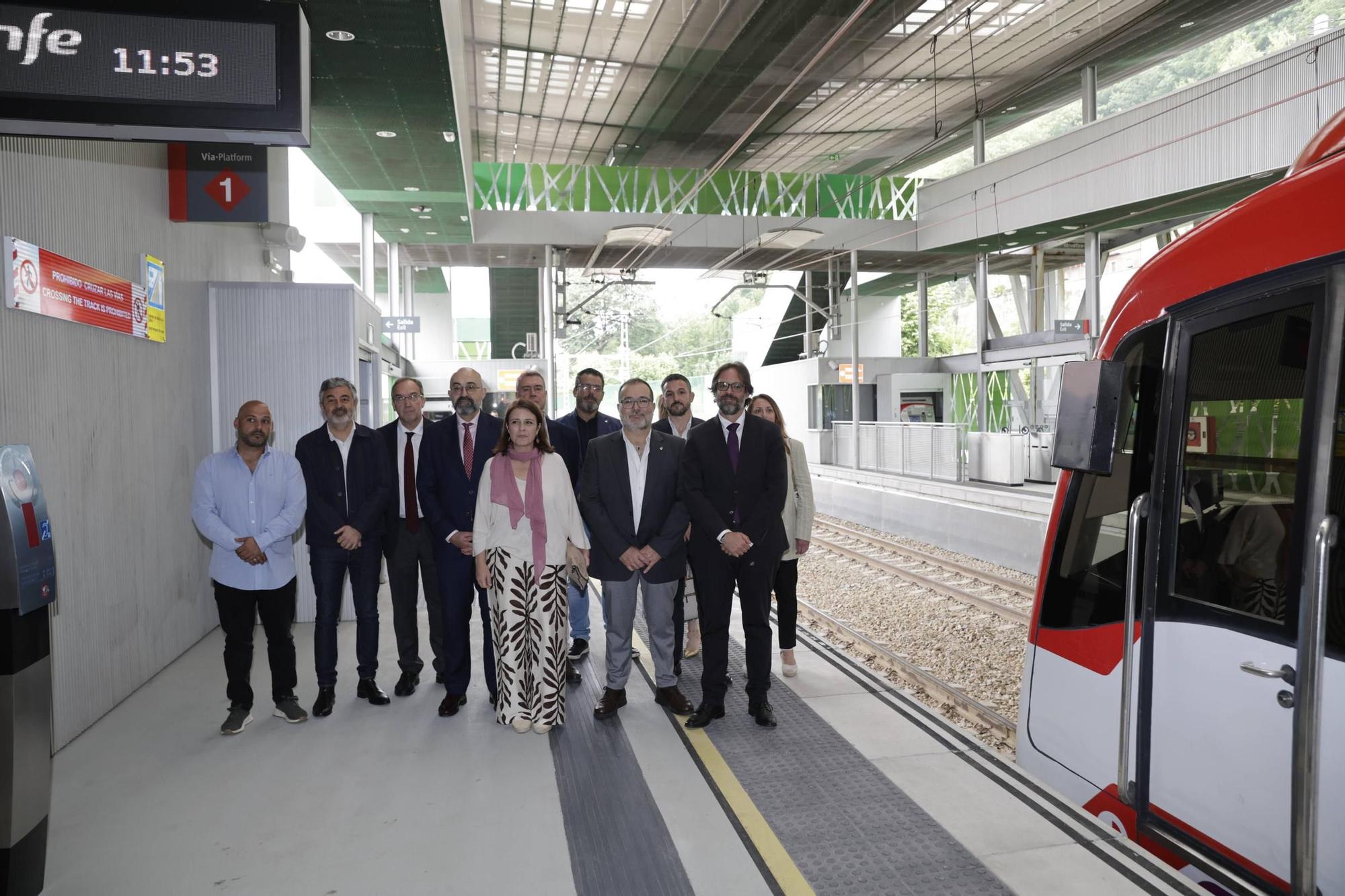 Así fue la inauguración del soterramiento de Langreo