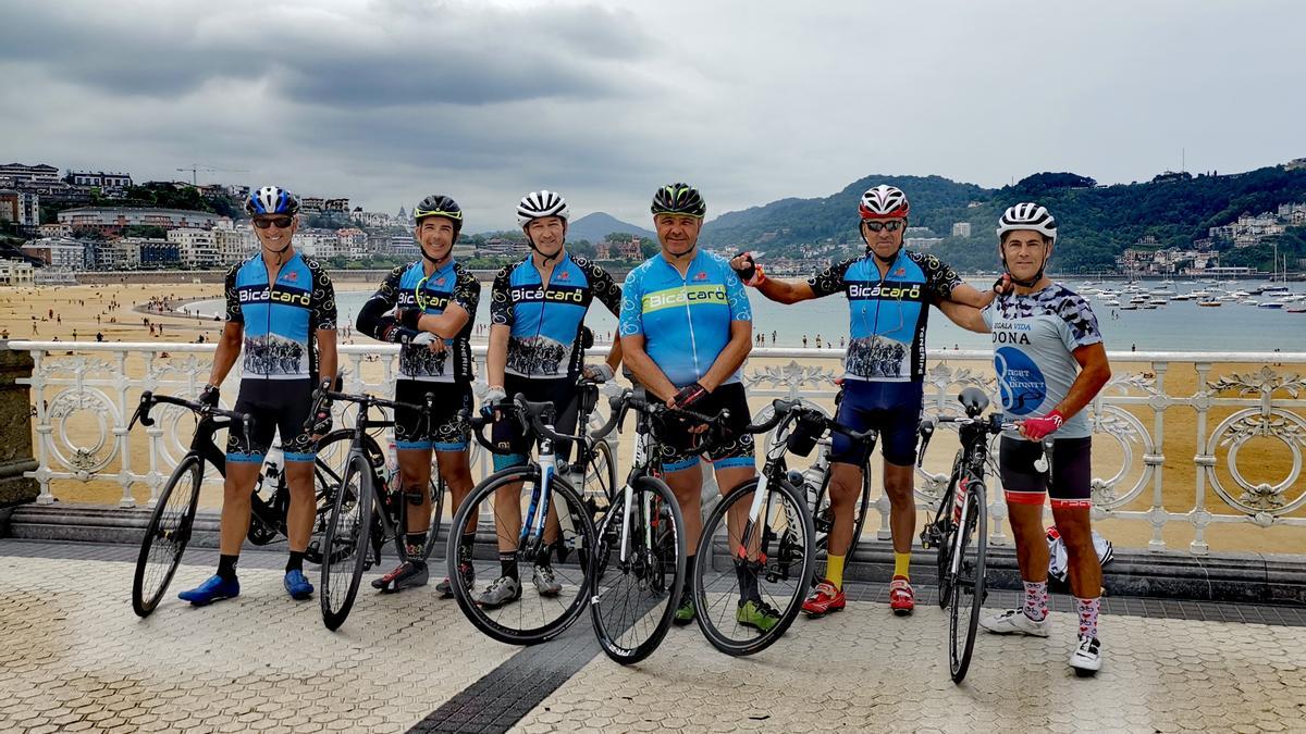 Participantes en el desafía, en San Sebastián.