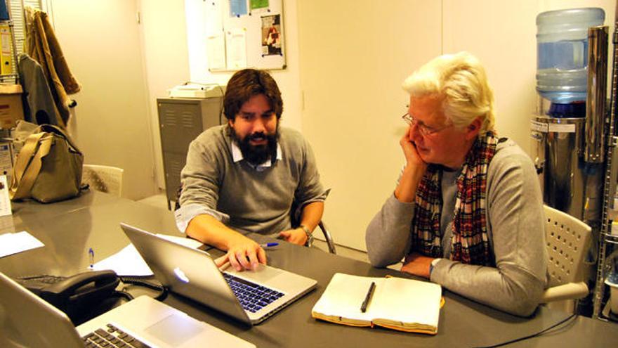 Fernando Gómez de la Cuesta durante una tutoría en es Baluard.