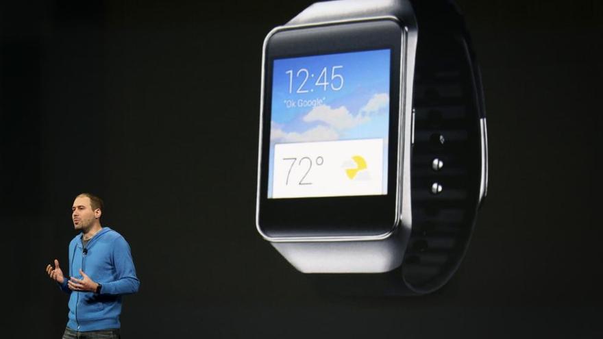 Imagen de la presentación del &#039;smartwatch&#039; de Samsung.