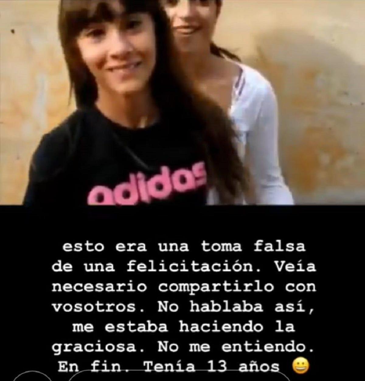 Aitana con 13 años en su Stories