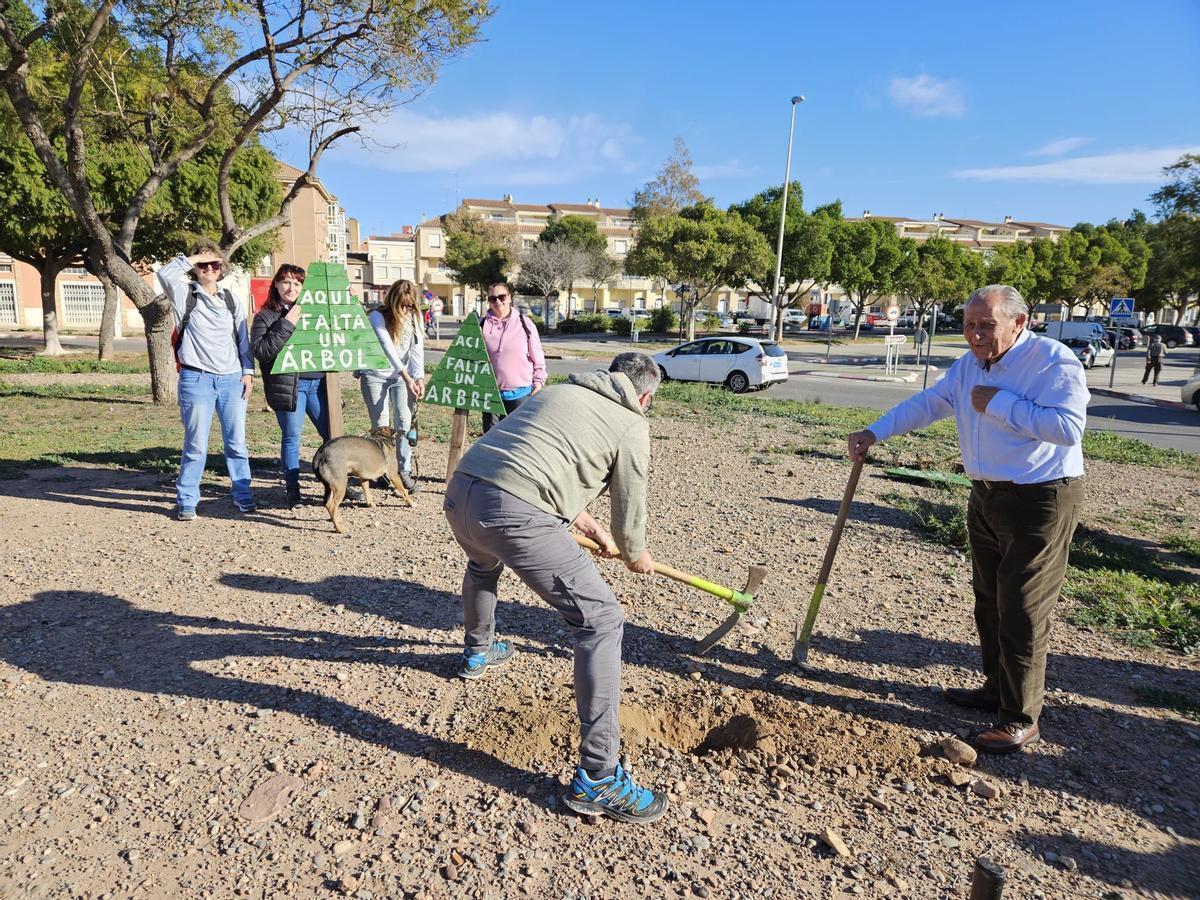 Protesta en Sagunt para reivindicar más árboles.