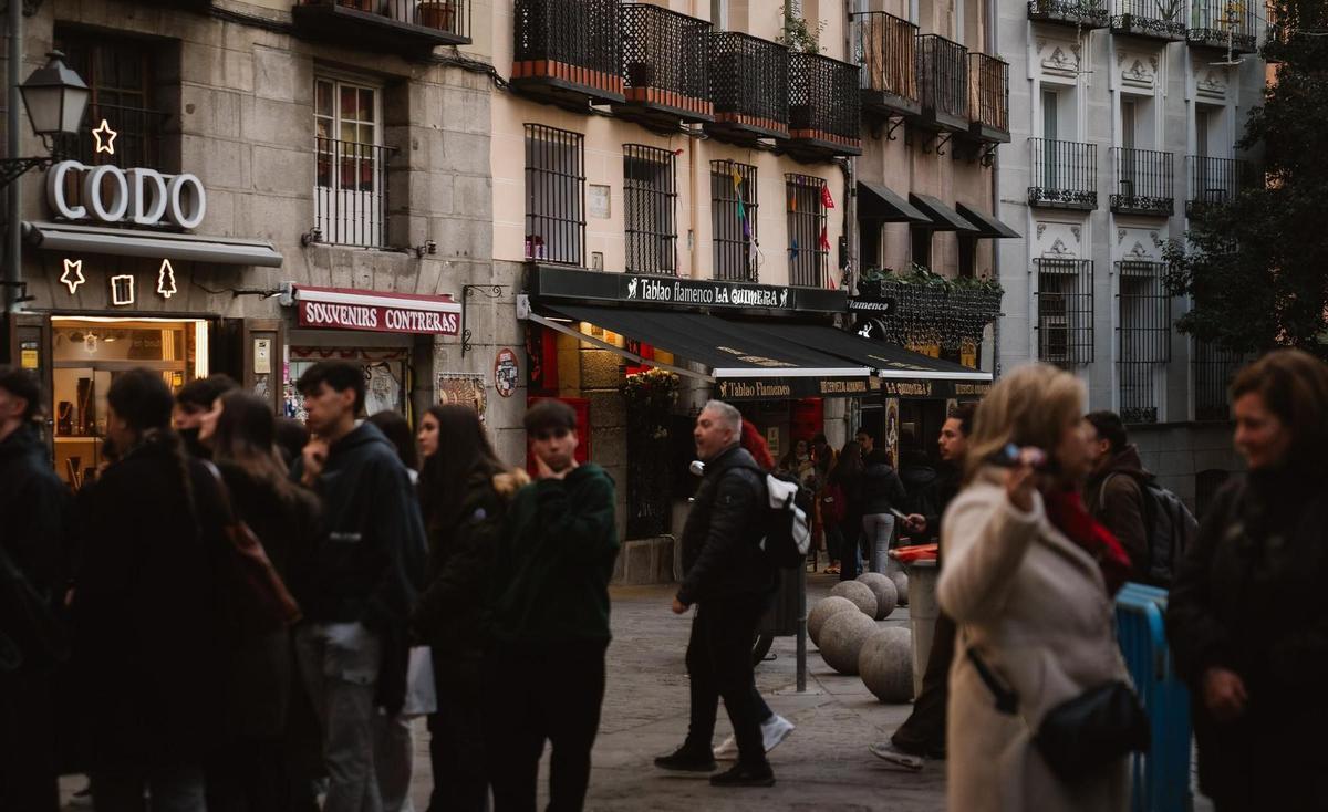 Entorno del Mercado de San Miguel en Madrid.