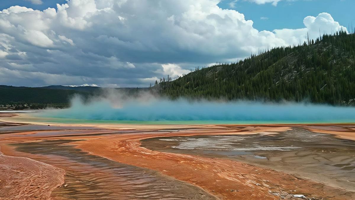 Aguas termales Grand Prismatic, en el Parque Nacional de Yellowstone: se originan en una cámara de magma situada bajo la superficie.