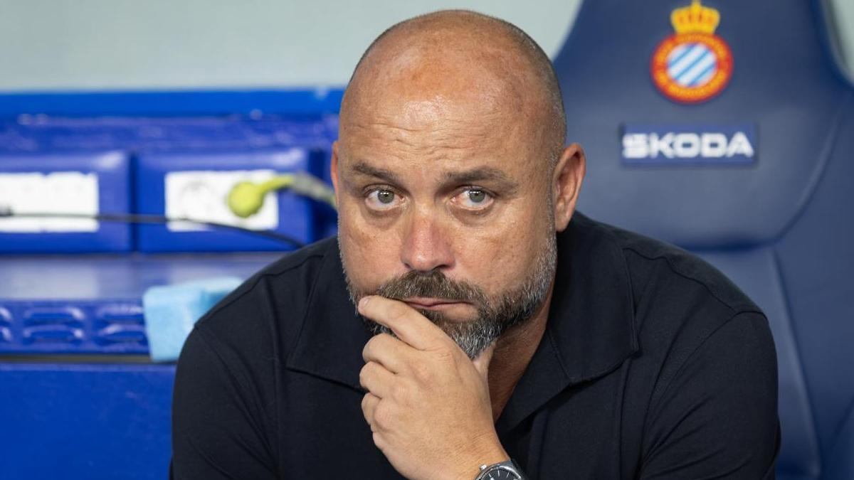 Manolo González, en el Espanyol-Madrid
