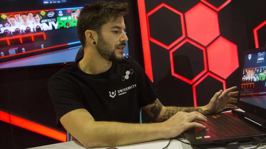 Zona dedicada al montaje del área de gaming y e-Sports que GGTech tiene en Distrito Digital.