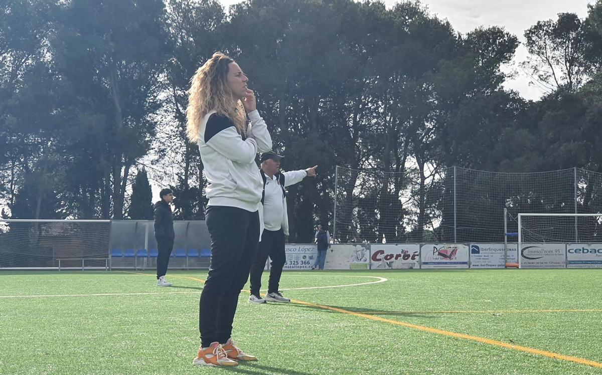 Cristina Molina, durant un partit del Palafrugell.